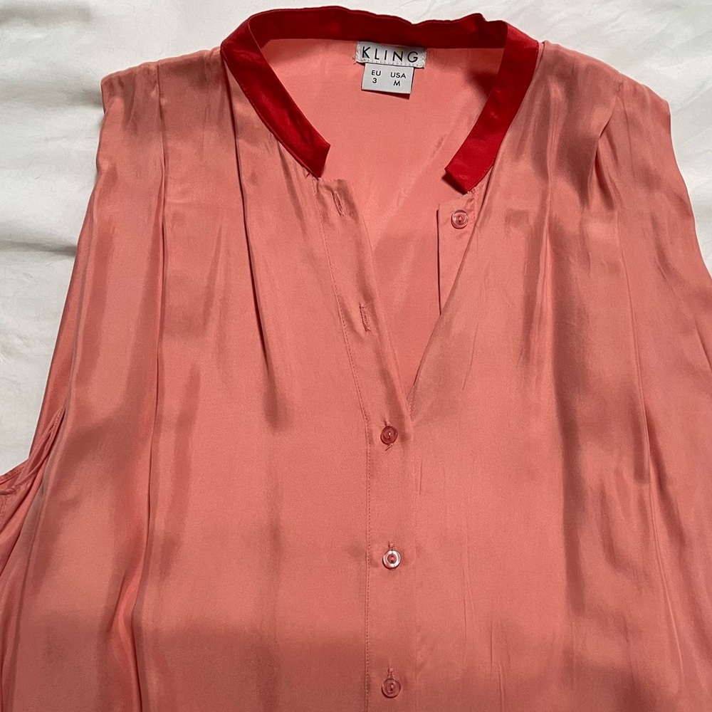 NWOT // KLING // Shift Shirt // 100% Silk // Large